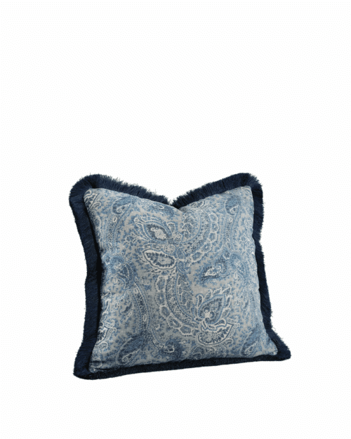 Artwood Kuddfodral Elton Paisley blå med frans