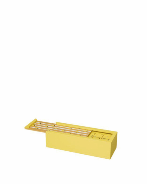 Domino Spel – MDF 19x7x5 cm Gul