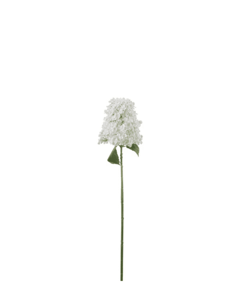 Syrénhortensia 84 cm – Stilren vit konstväxt med stora blommor